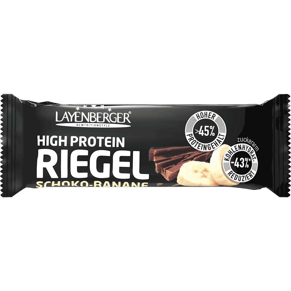 Layenberger Barres protéinées 46% High Protein, chocolat-Banane, 35 g — produit allemand authentique au Maroc
