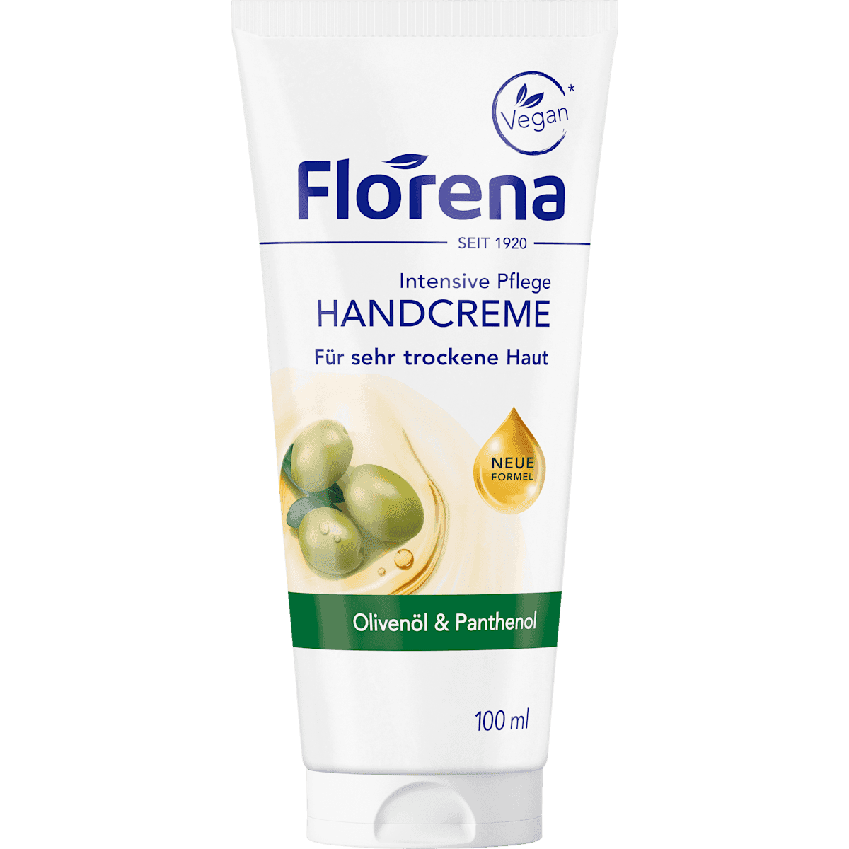 Florena hand cream intensive care olive oil & Panthenol, 100 ml — authentic German product in Morocco