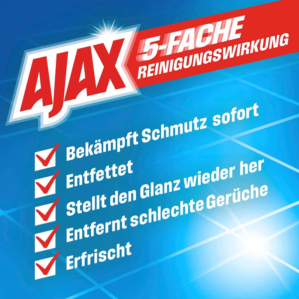 AJAX Cleanser multi-usages fragrance freshness, 1 l (AJAX Allzweckreiniger Frischeduft, 1 l) — authentic German product in Morocco