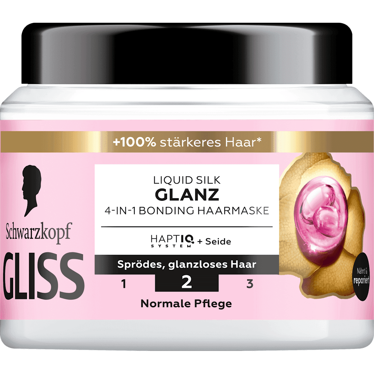 Schwarzkopf GLISS Masque cheveux 4in1 Liquid Silk, 400 ml — produit allemand authentique au Maroc