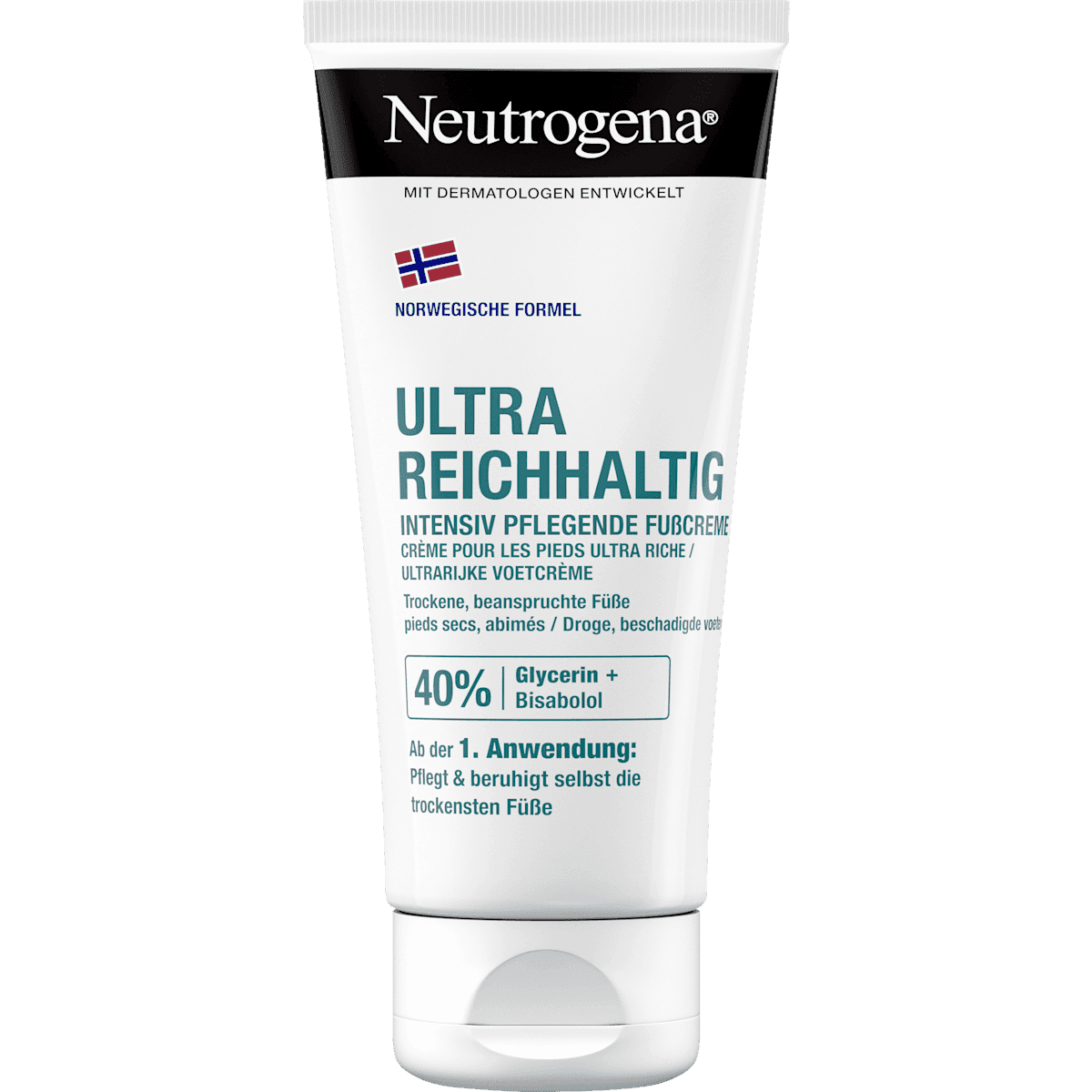 Neutrogena crème pieds avec 40% Glycerin, ultra riche peaux sèches, 100 ml — produit allemand authentique au Maroc