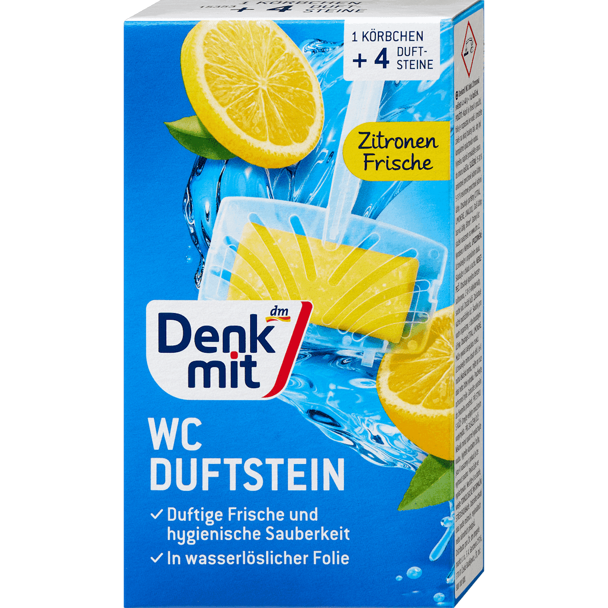 Denkmit Bloc WC parfumé fraîcheur citron, 4 pièces — منتج ألماني أصلي في المغرب