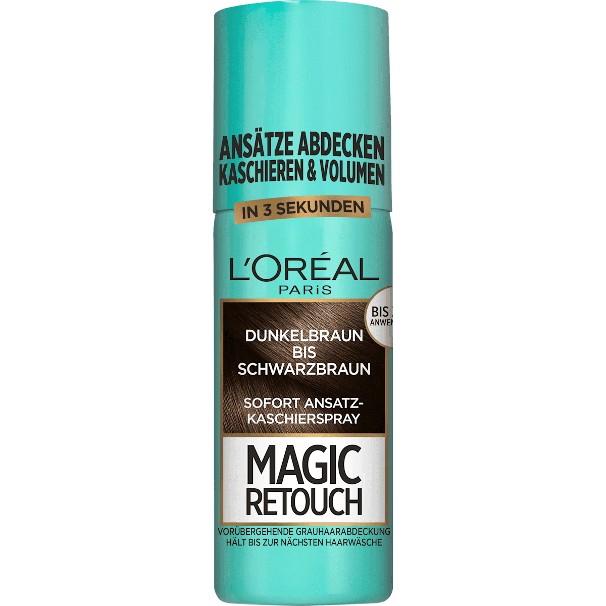 L'ORÉAL PARiS MAGIC RETOUCH Spray retouche racines châtain foncé à brun noir, 75 ml — produit allemand authentique au Maroc