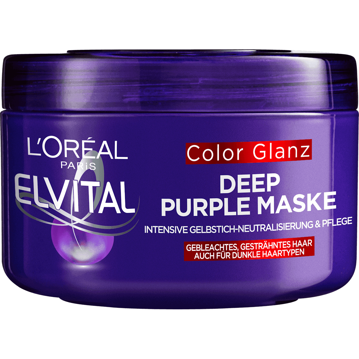 L'ORÉAL PARiS ELVITAL Masque cheveux Color Glanz Purple, 250 ml — منتج ألماني أصلي في المغرب