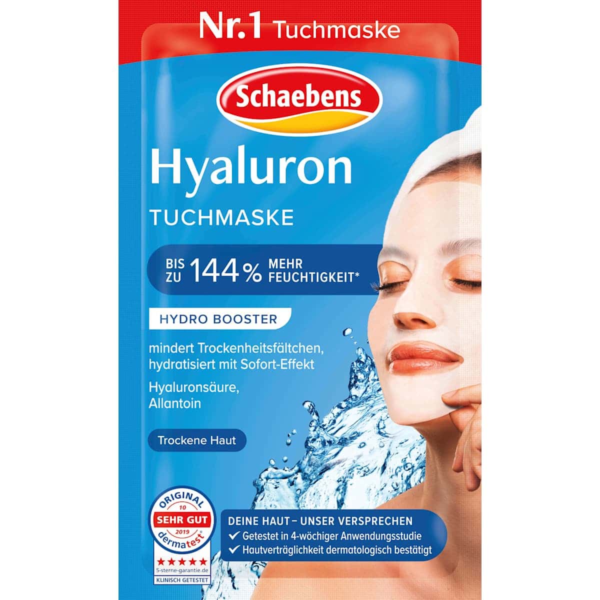 Schaebens masque tissu Acide hyaluronique, 1 pièce — produit allemand authentique au Maroc
