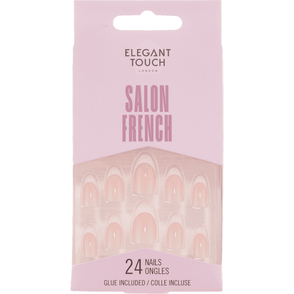 Elegant Touch faux ongles Salon French 122, 24 pièces — produit allemand authentique au Maroc