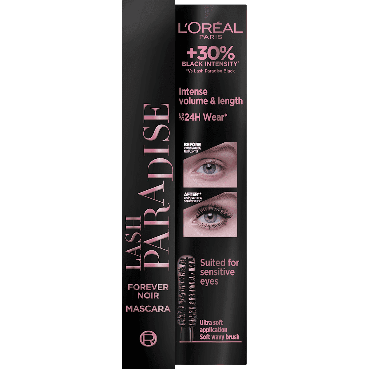 L'ORÉAL PARiS Mascara Lash Paradise Forever Black, 6,4 ml — authentic German product in Morocco
