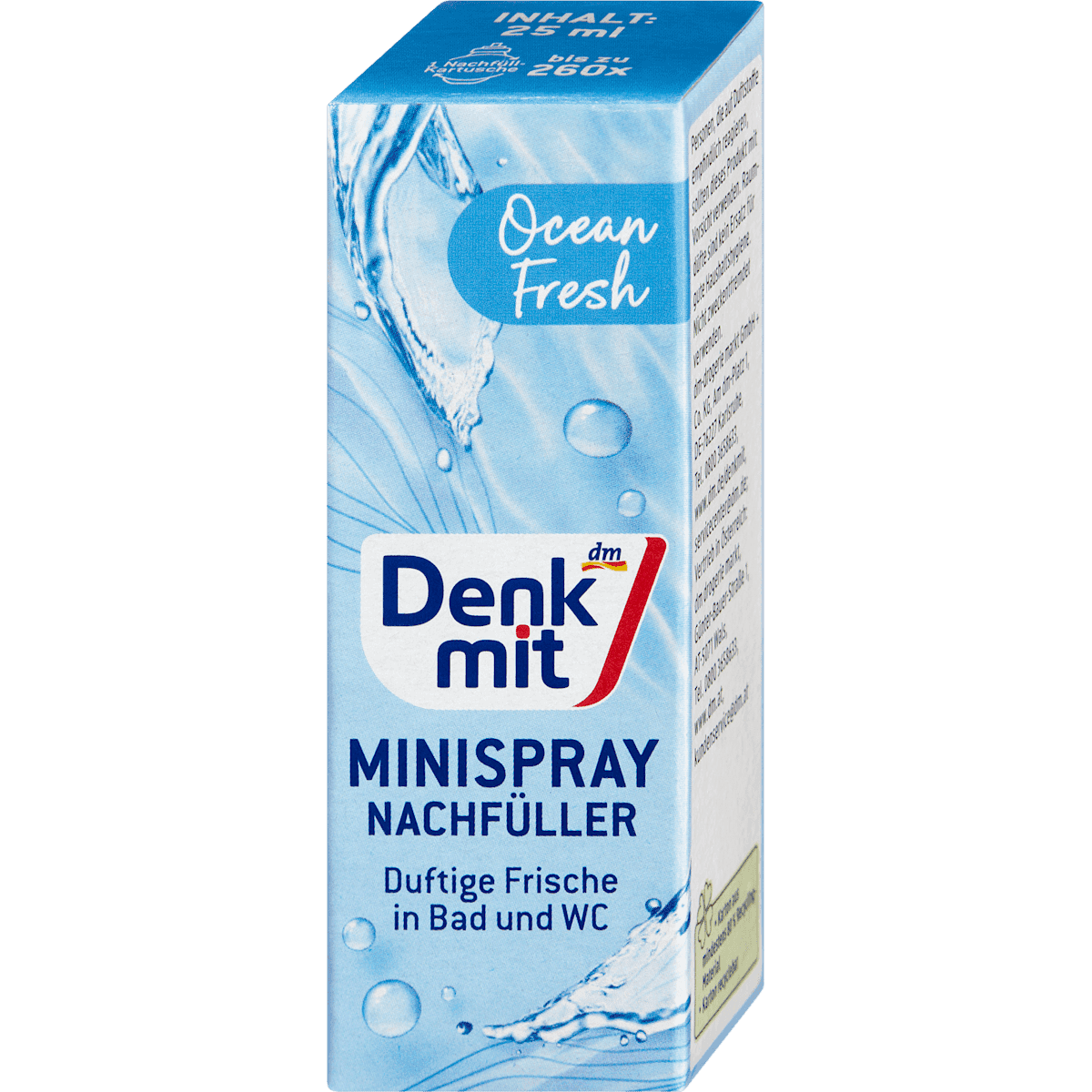 Denkmit Désodorisant Mini-spray Ocean Fresh recharge, 25 ml — منتج ألماني أصلي في المغرب