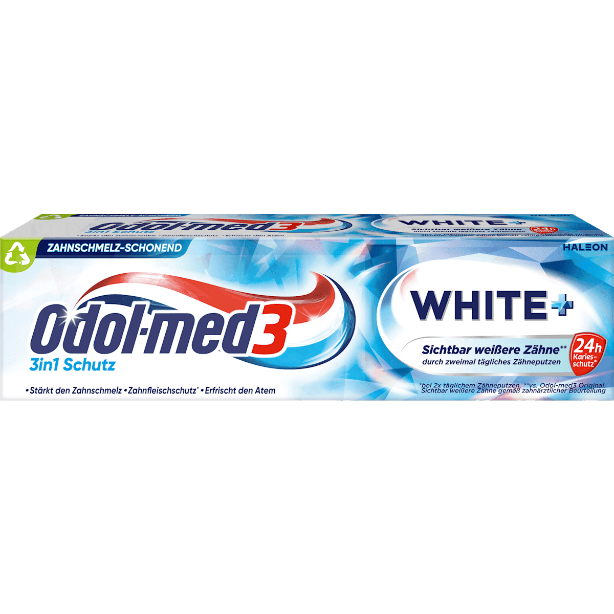 Odol med 3 Toothpaste White+, 75 ml (Odol med 3 Zahnpasta White+, 75 ml) — authentic German product in Morocco