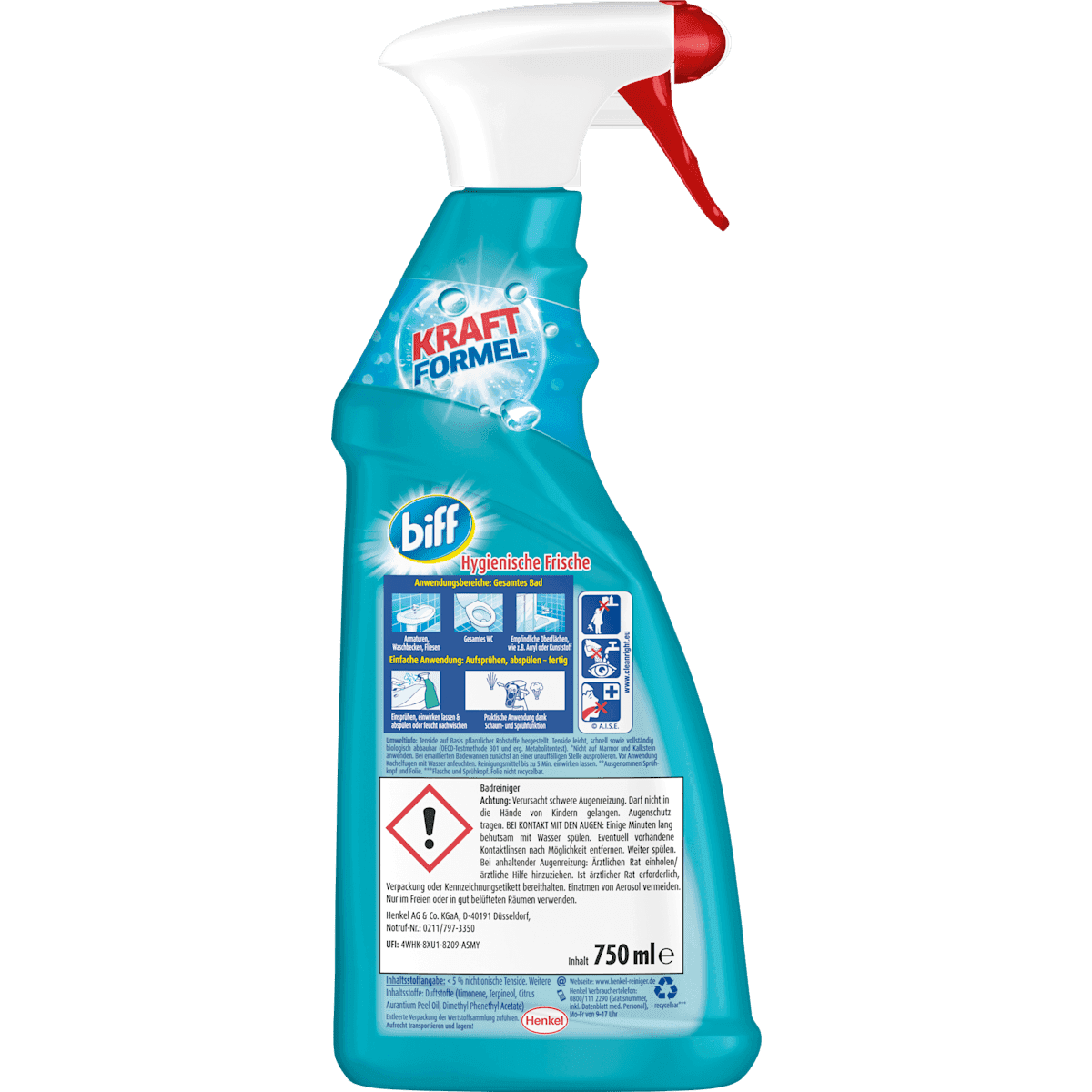 Biff Nettoyant salle de bain Bad Total fraîcheur hygiénique, 750 ml (Biff Badreiniger Bad Total Hygienische Frische, 750 ml) — منتج ألماني أصلي في المغرب