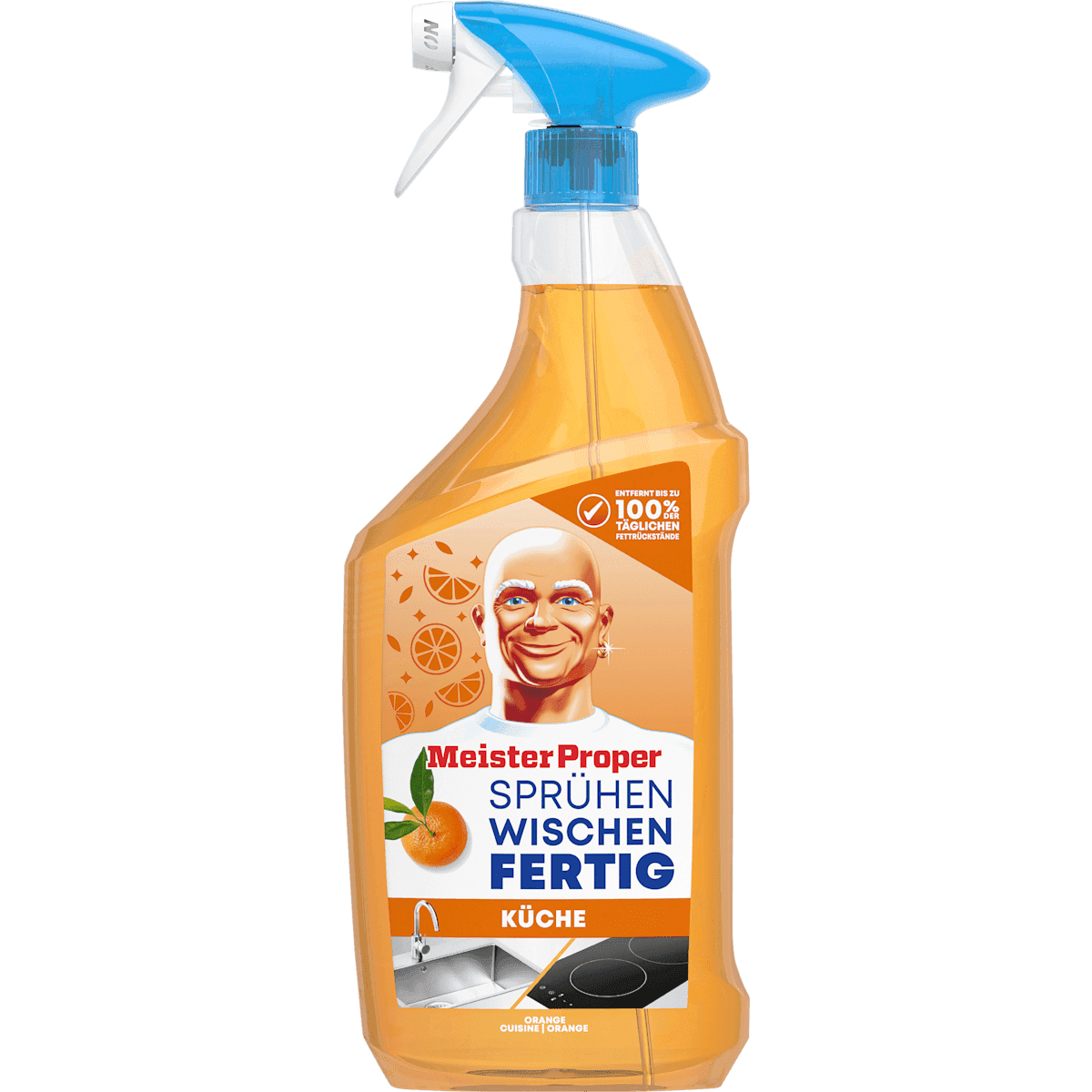 Meister Proper Nettoyant cuisine dégraissant orange, 800 ml (Meister Proper Küchenreiniger Fettentferner Orange, 800 ml) — produit allemand authentique au Maroc