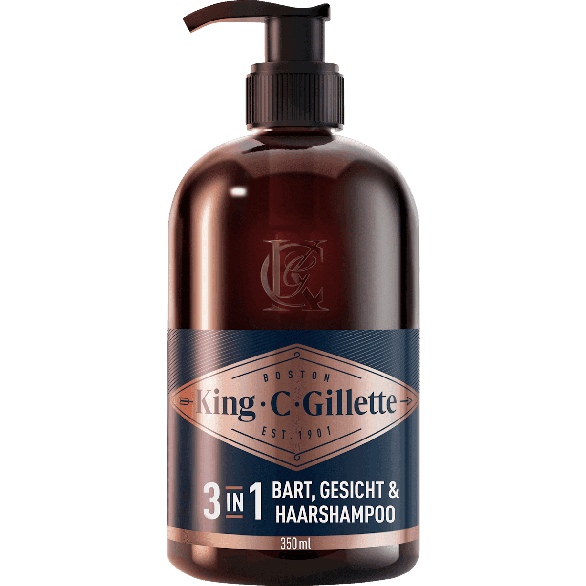 King C. Gillette Gel nettoyant pour barbe, 350 ml (King C. Gillette Bartwaschgel, 350 ml) — produit allemand authentique au Maroc