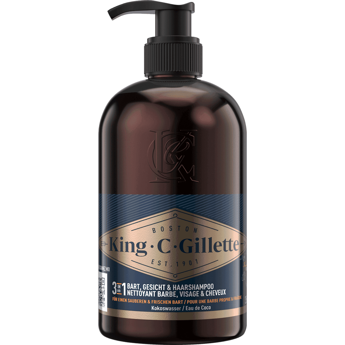 King C. Gillette Gel nettoyant pour barbe, 350 ml — produit allemand authentique au Maroc