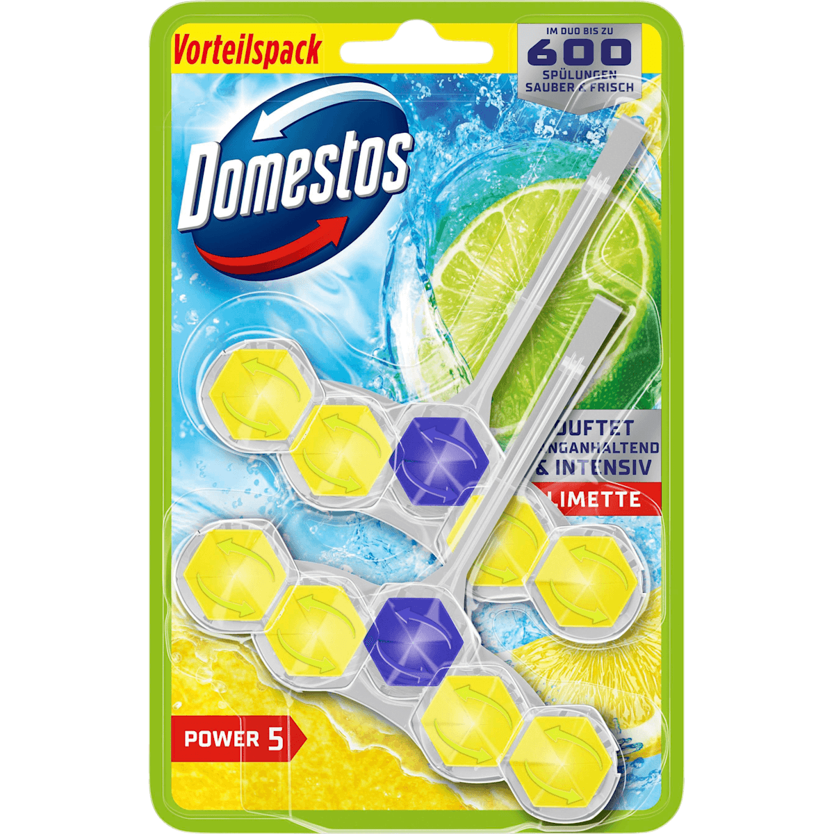 Domestos Bloc WC Limette, 2 pièces — produit allemand authentique au Maroc