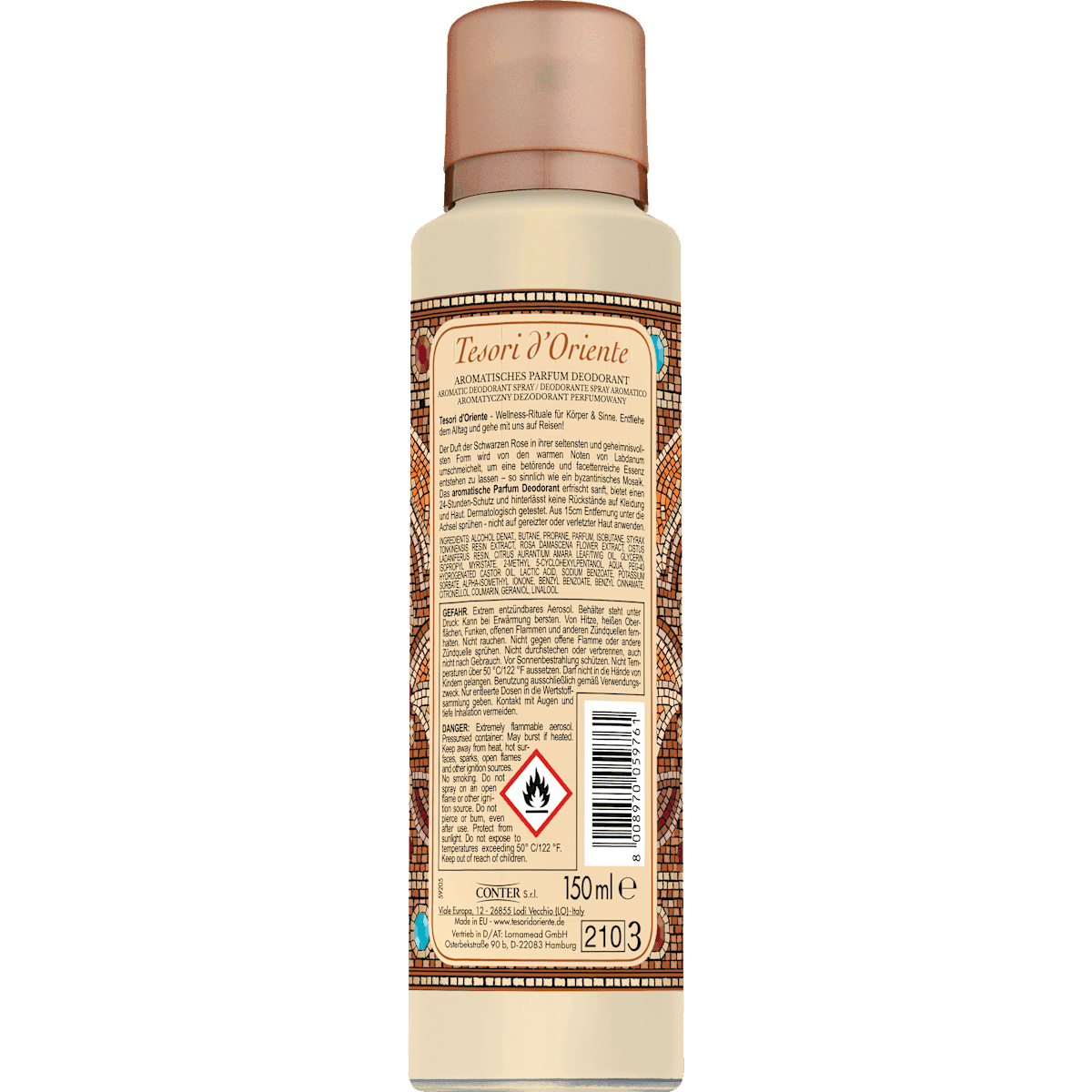Tesori d'Oriente Déodorant spray Byzantium, 150 ml (Tesori d'Oriente Deospray Byzantium, 150 ml) — منتج ألماني أصلي في المغرب