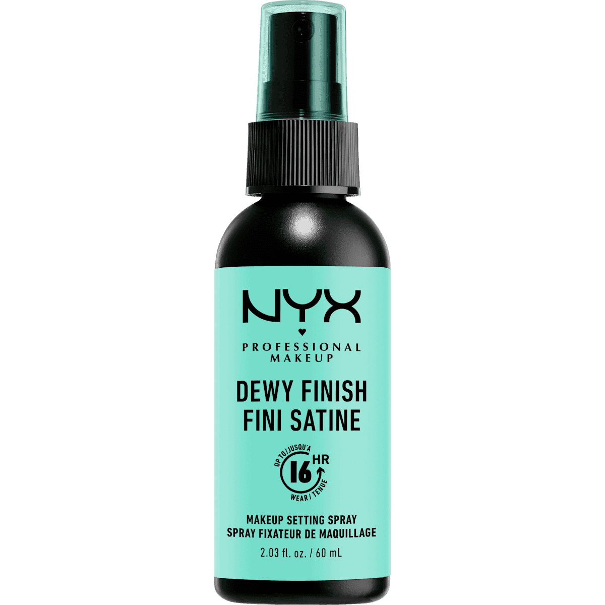 NYX PROFESSIONAL MAKEUP Spray fixateur Make Up Dewy Finish/Long Lasting 02, 60 ml — produit allemand authentique au Maroc