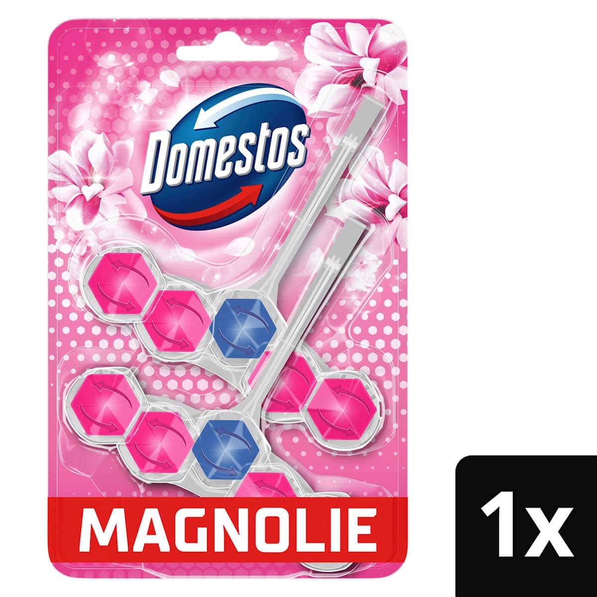 Domestos Bloc WC magnolia rose, 2 pièces — produit allemand authentique au Maroc