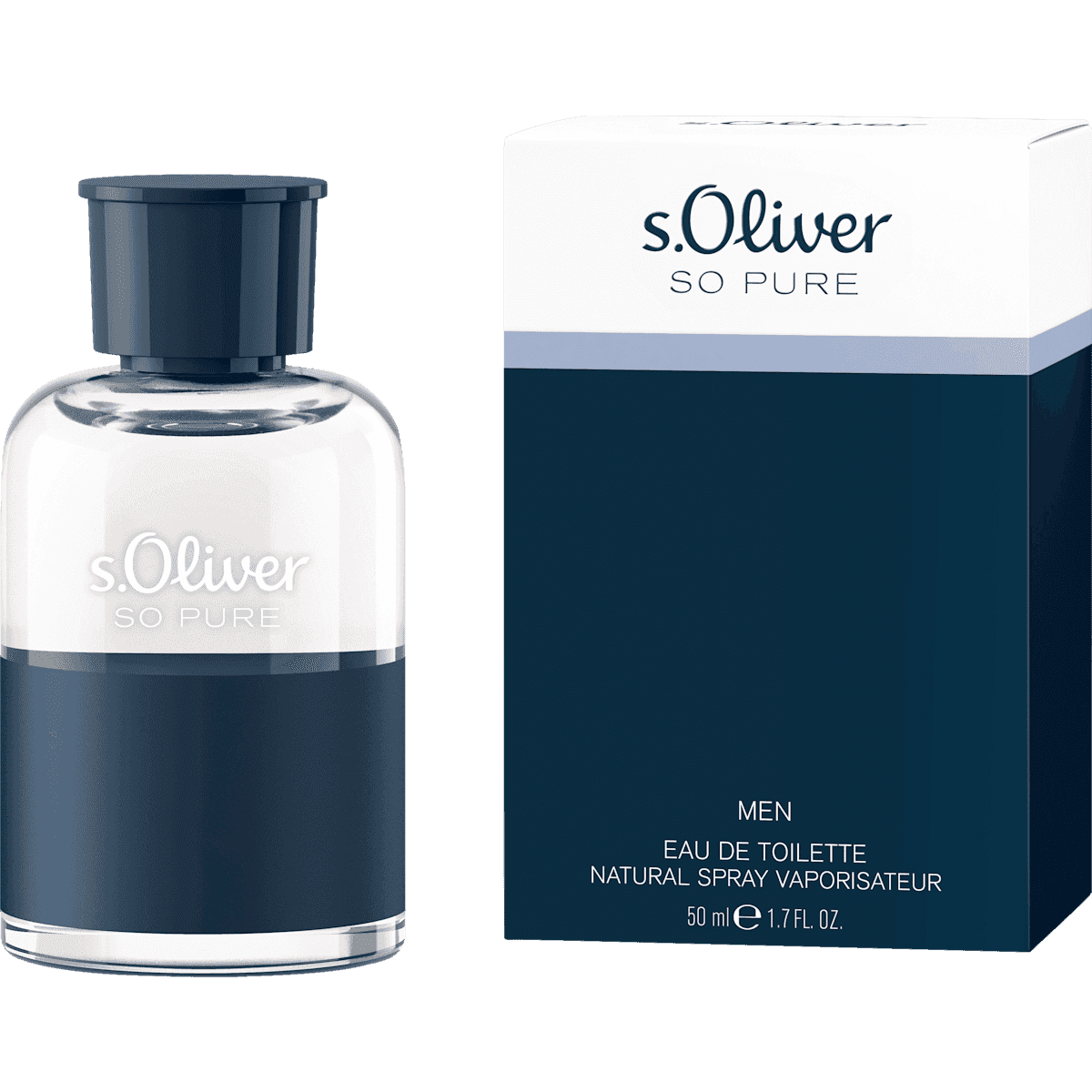 s.Oliver So Pure Men Eau de Toilette, 50 ml — produit allemand authentique au Maroc