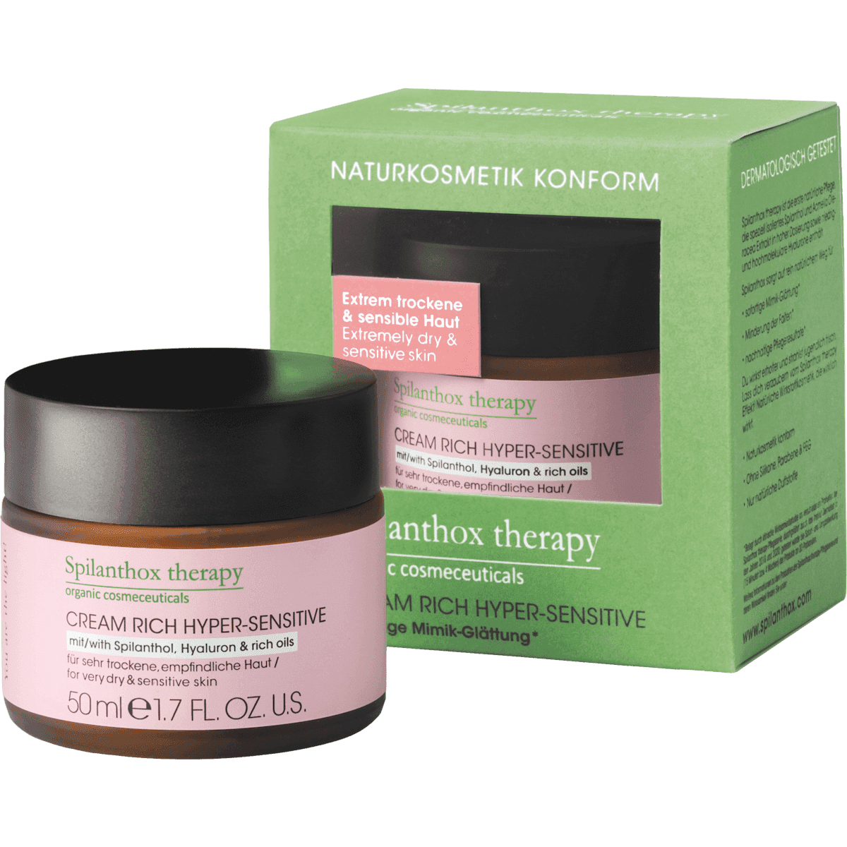 Spilanthox therapy crème visage Rich Hyper-Sensitive, 50 ml (Spilanthox therapy Gesichtscreme Rich Hyper-Sensitive, 50 ml) — منتج ألماني أصلي في المغرب