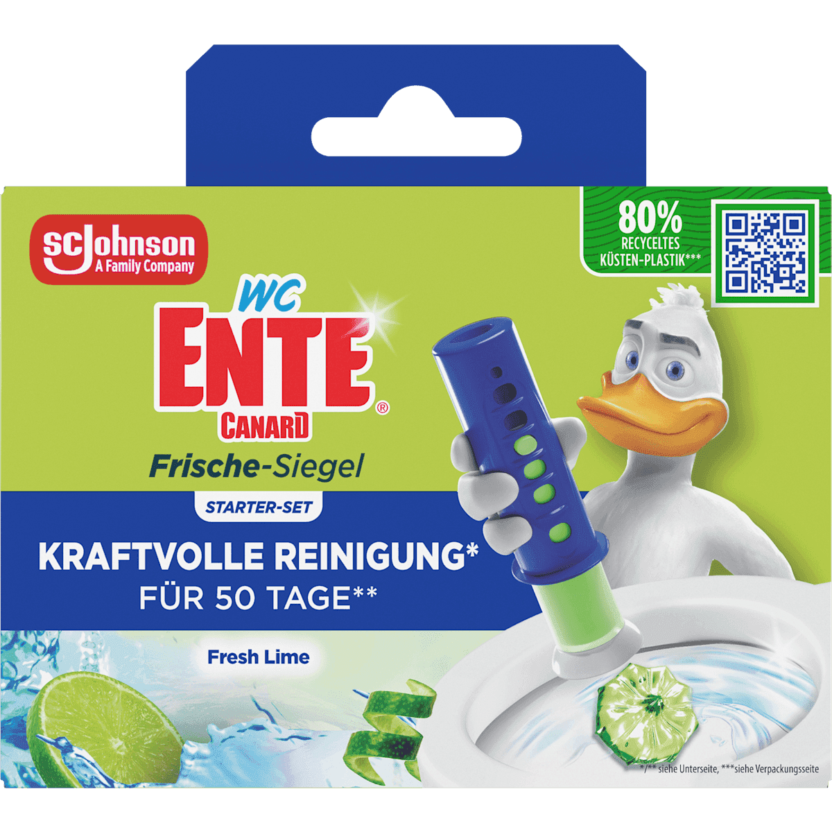 WC-Ente Nettoyant WC Fresh Discs citron vert coffret de démarrage, 1 pièce — منتج ألماني أصلي في المغرب