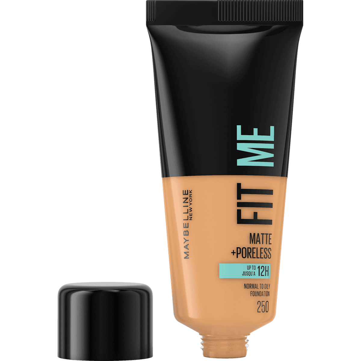 MAYBELLINE NEW YORK Foundation Fit Me Matte & Poreless 250 Sun Beige, 30 ml — منتج ألماني أصلي في المغرب