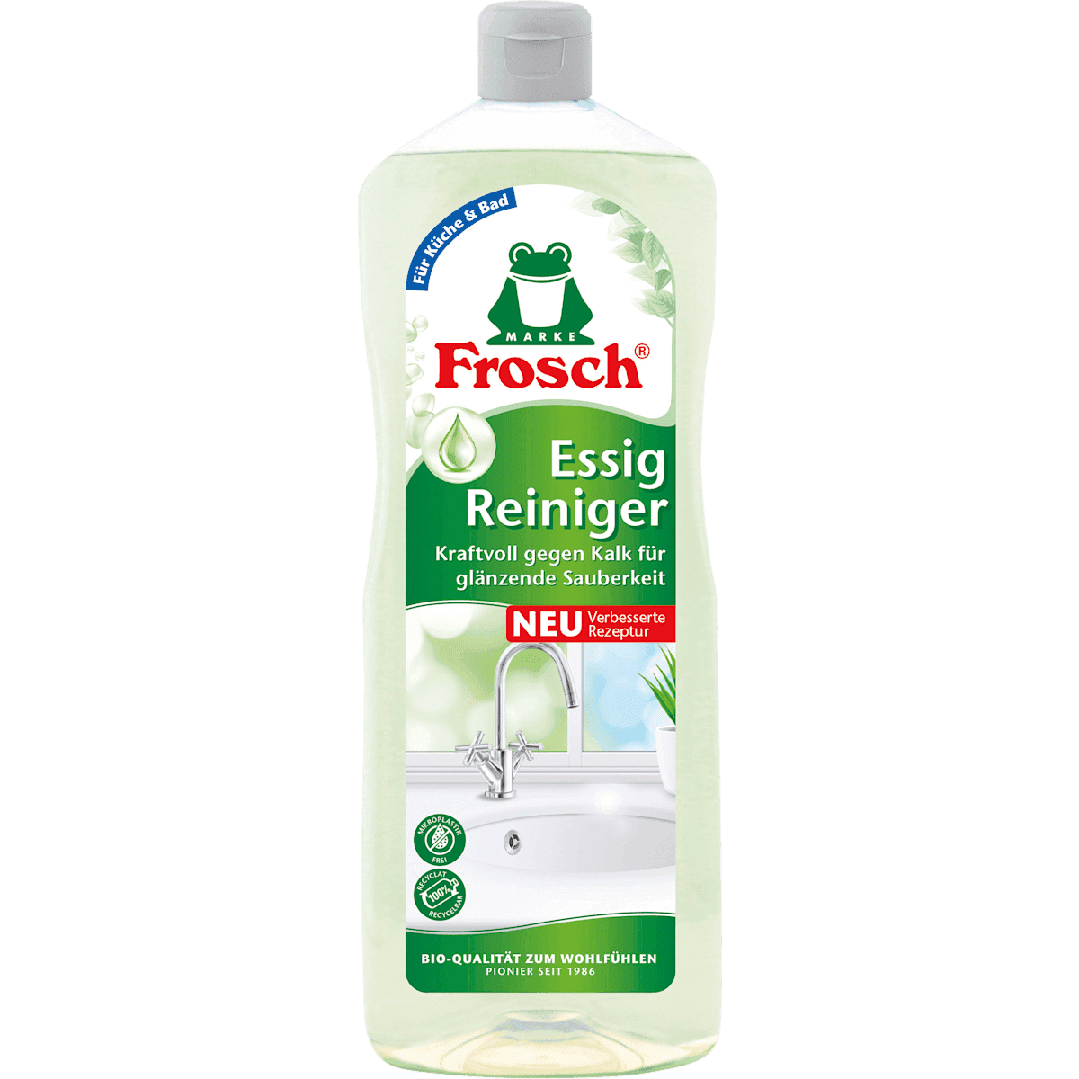 Frosch Nettoyant au vinaigre pour cuisine & salle de bain, 1 l (Frosch Essigreiniger für Küche & Bad, 1 l) — produit allemand authentique au Maroc
