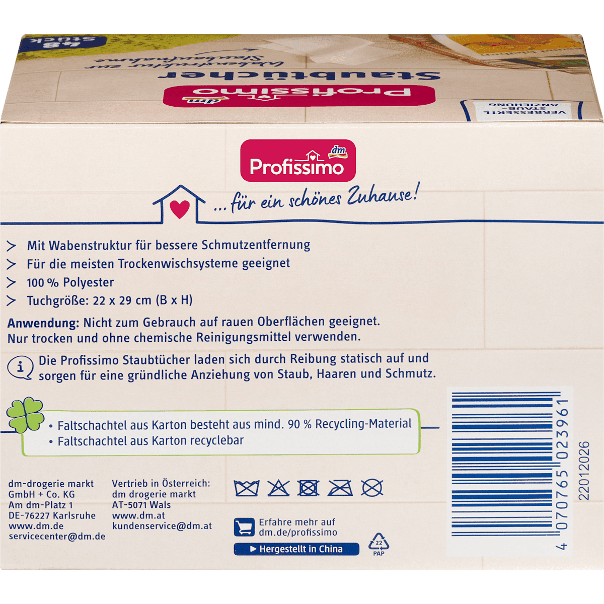 Profissimo poussi Chiffonsère, 48 pcs (Profissimo Staubtücher, 48 St) — authentic German product in Morocco