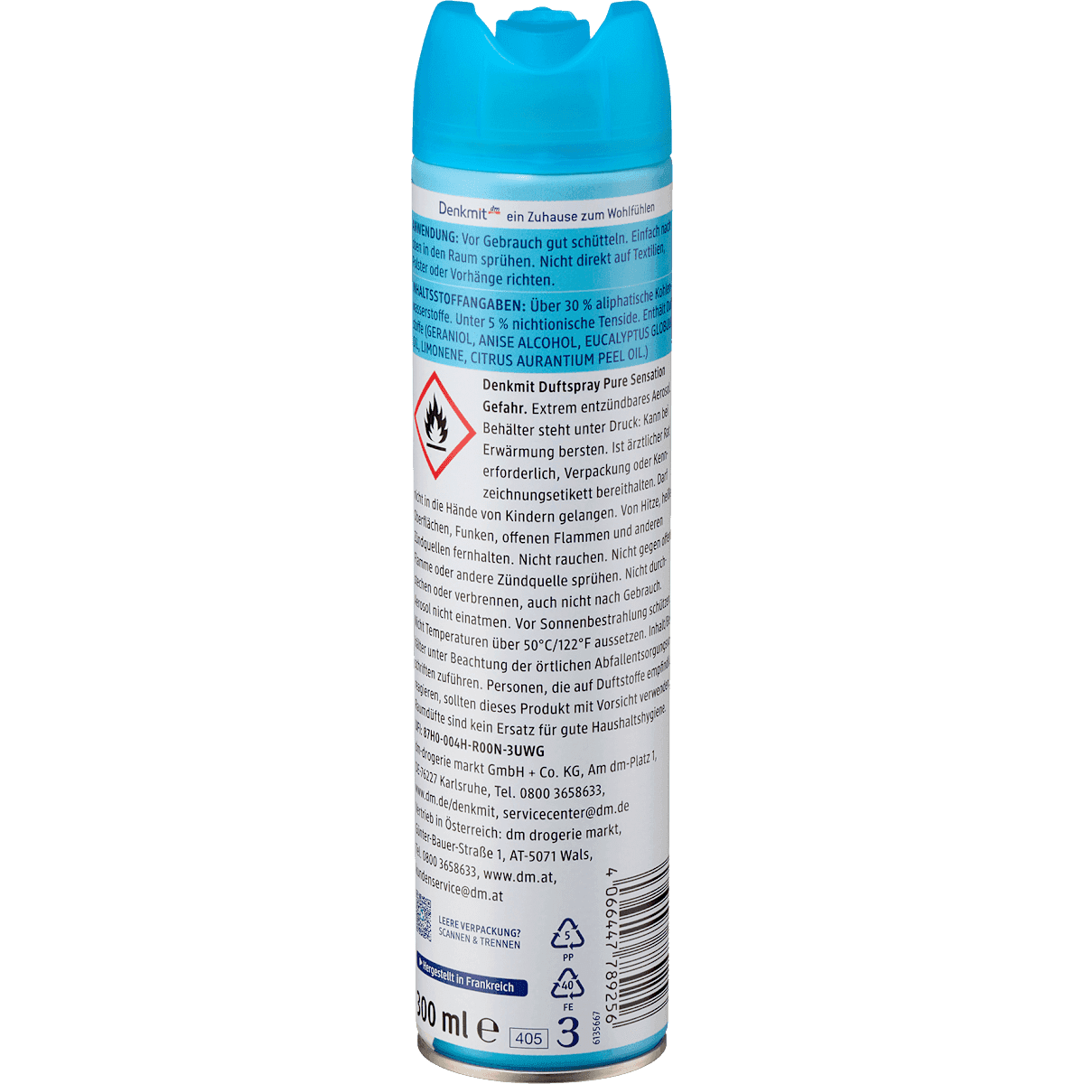 Denkmit Spray parfumé Pure Sensation, 300 ml (Denkmit Duftspray Pure Sensation, 300 ml) — منتج ألماني أصلي في المغرب