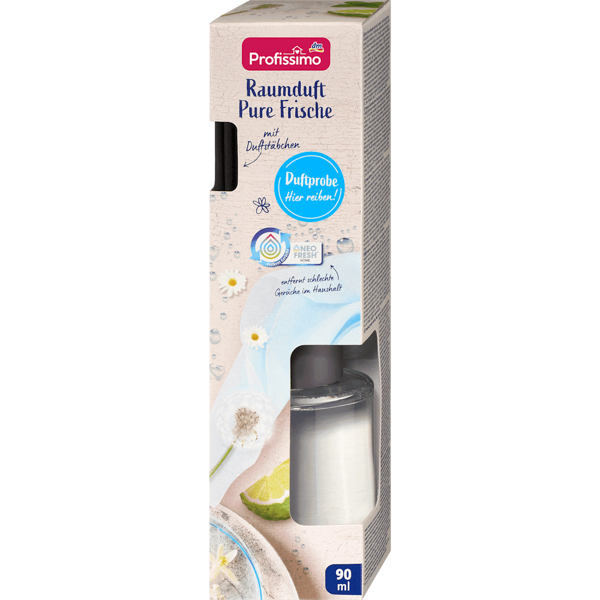 Profissimo Bâtonnets parfumés d'intérieur pure fraîcheur, 90 ml (Profissimo Duftstäbchen Raumduft Pure Frische, 90 ml) — produit allemand authentique au Maroc