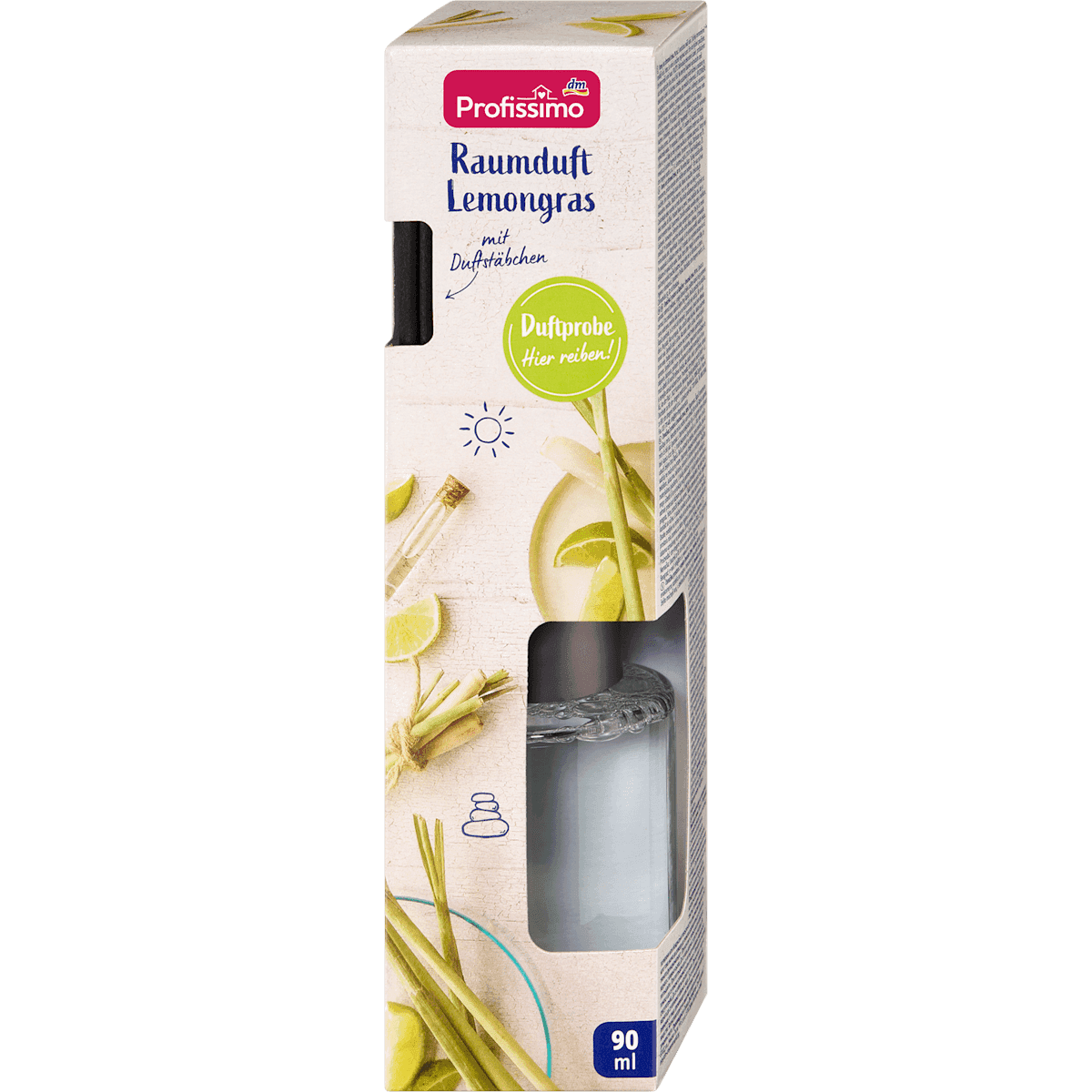 Profissimo Sticks scented Raumduft Lemongras, 90 ml (Profissimo Duftstäbchen Raumduft Lemongras, 90 ml) — authentic German product in Morocco