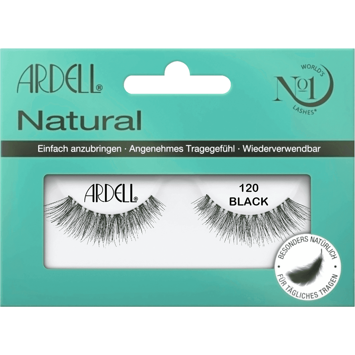 ARDELL Faux cils Natural 120 Demi Black (1 paire), 2 pièces — produit allemand authentique au Maroc