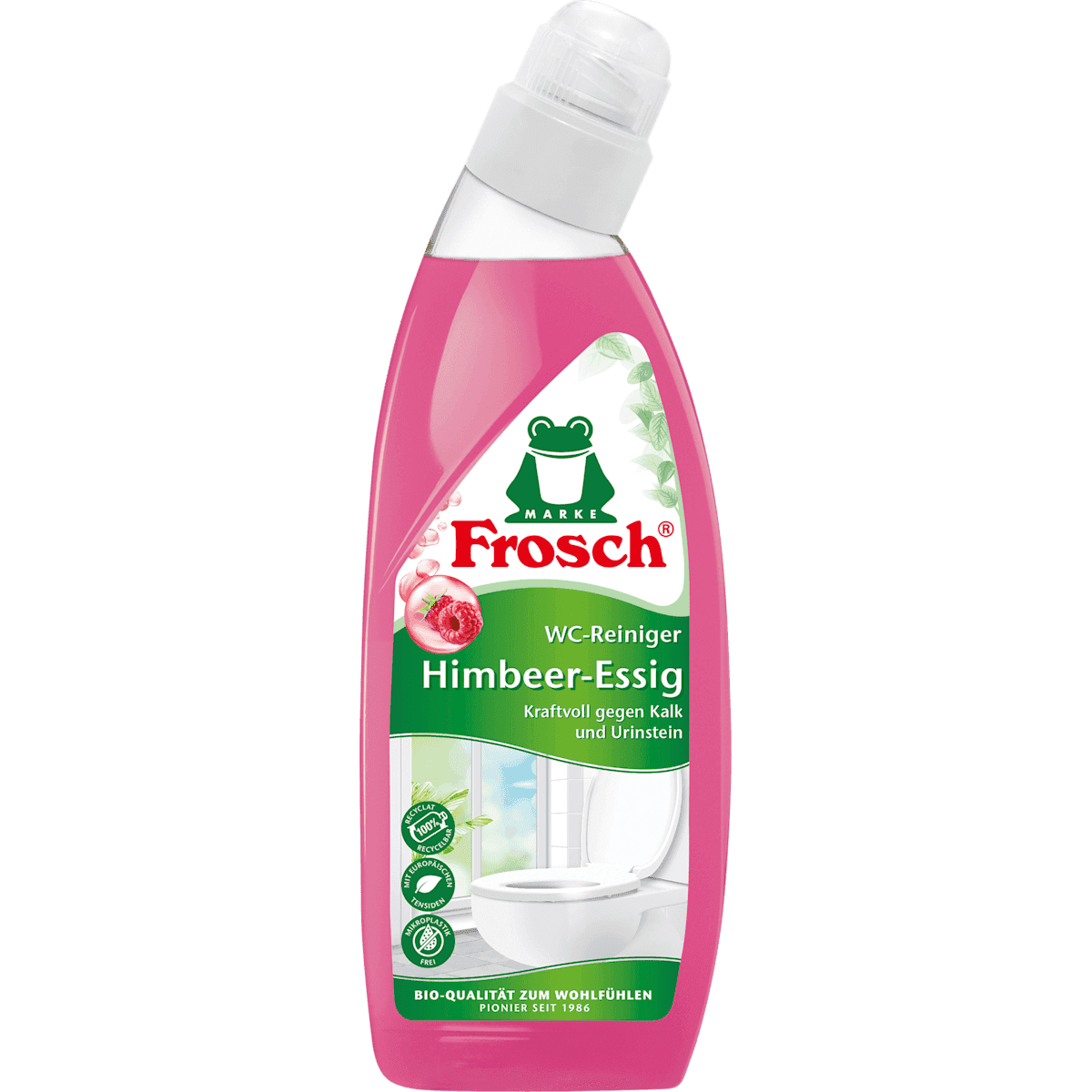 Frosch Nettoyant WC vinaigre de framboise, 750 ml (Frosch WC-Reiniger Himbeer-Essig, 750 ml) — produit allemand authentique au Maroc