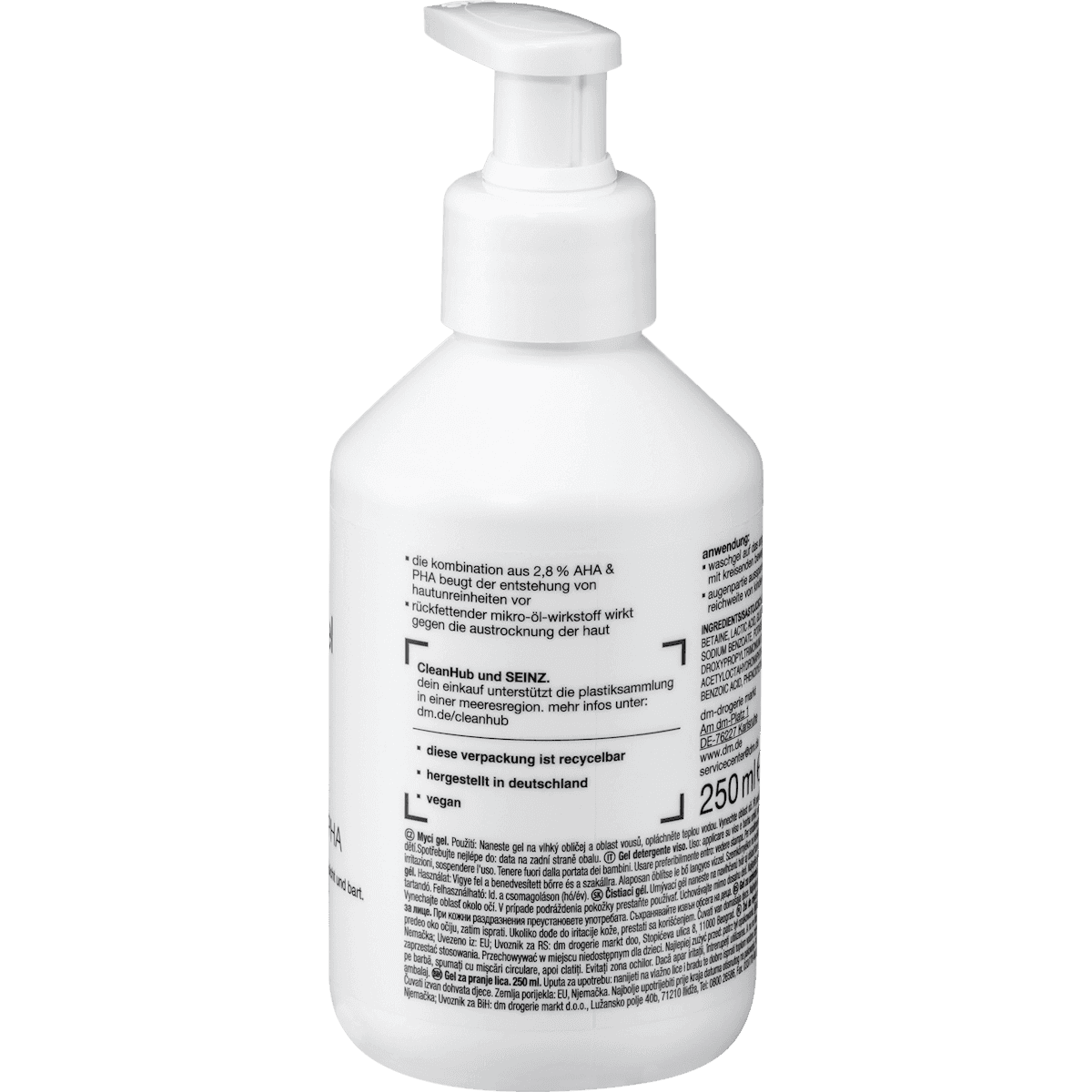 SEINZ. Gel nettoyant clear effect, 250 ml (SEINZ. Waschgel clear effect, 250 ml) — produit allemand authentique au Maroc