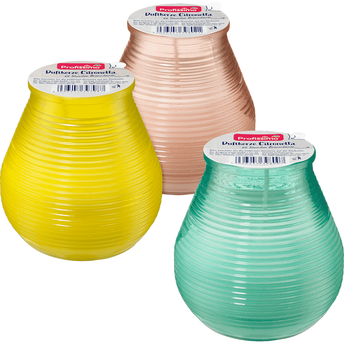 Profissimo Bougie scented Citronella, 1 pc (Profissimo Duftkerze Citronella, 1 St) — authentic German product in Morocco