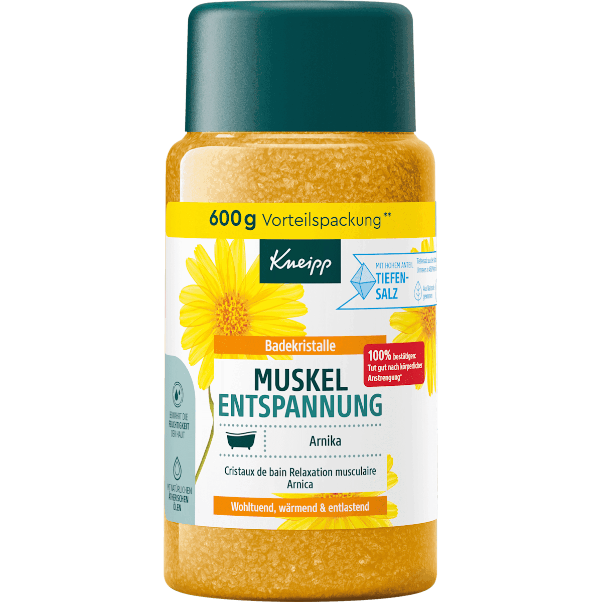 Kneipp Sel de bain muscles Détente, 600 g (Kneipp Badesalz Muskel Entspannung, 600 g) — produit allemand authentique au Maroc