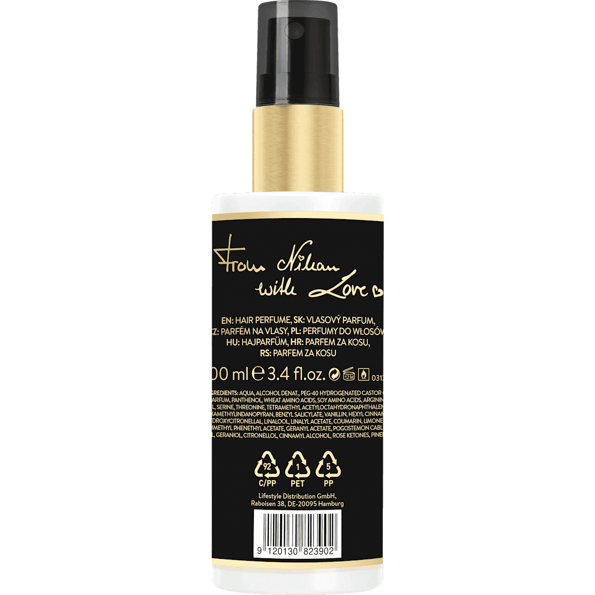 NIHAN Parfum cheveux Nihan Black, 100 ml (NIHAN Haarparfüm Nihan Black, 100 ml) — produit allemand authentique au Maroc
