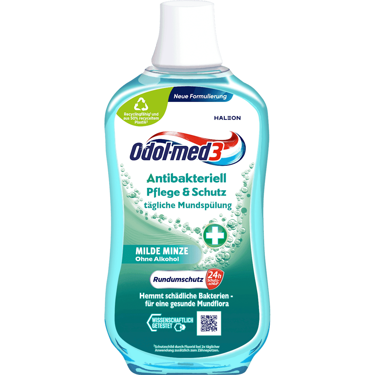 Odol med 3 mouthwash antibacterial care & protection, 500 ml — authentic German product in Morocco