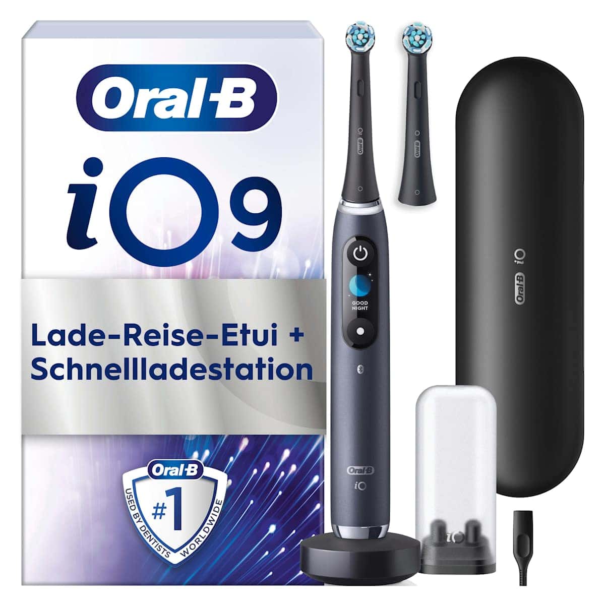 Oral-B Brosse à dents électrique iO Series 9 Black Onyx, 1 pièce — produit allemand authentique au Maroc