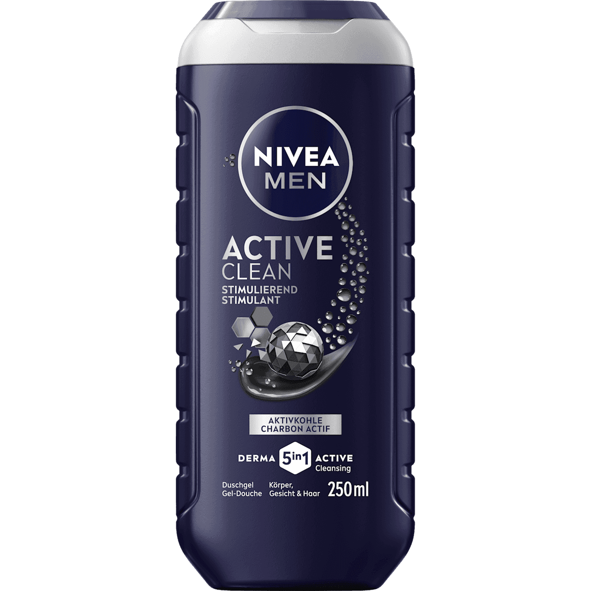 NIVEA MEN Gel douche Active Clean 5in1, 250 ml — منتج ألماني أصلي في المغرب