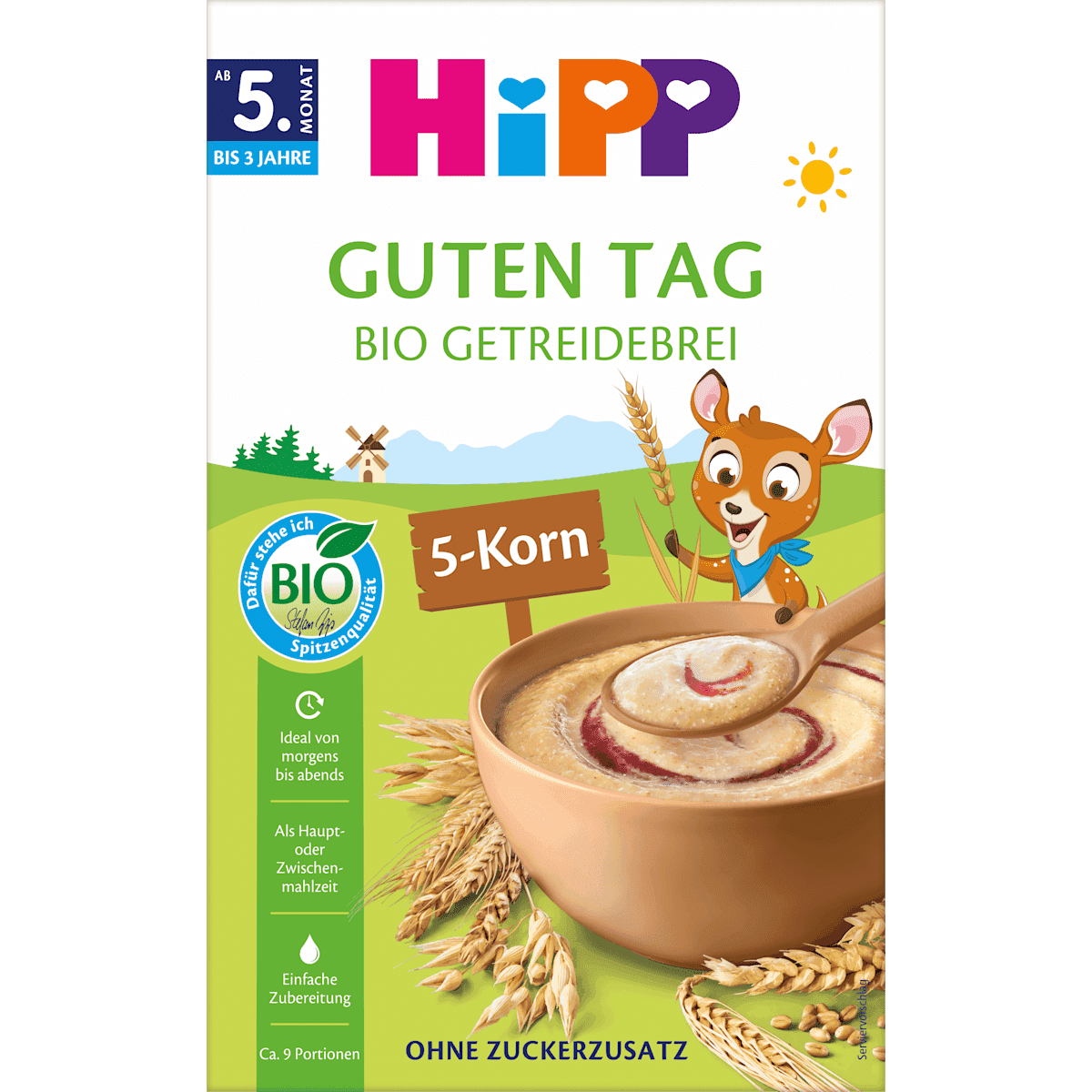 HiPP Getreidebrei 5-Korn dès 5 mois, 200 g — منتج ألماني أصلي في المغرب
