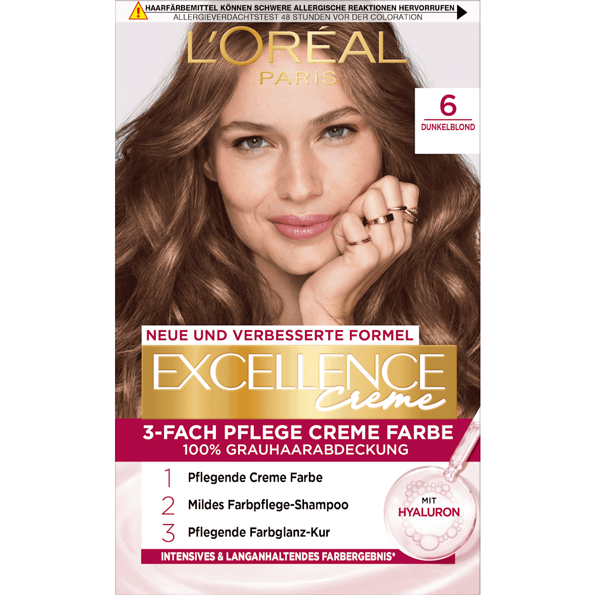 L'ORÉAL PARiS EXCELLENCE Creme Coloration 6 blond foncé, 1 pièce — منتج ألماني أصلي في المغرب
