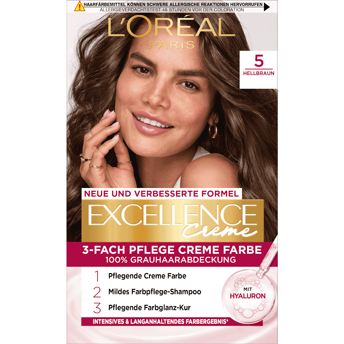L'ORÉAL PARiS EXCELLENCE Creme Coloration 5 châtain clair, 1 pièce — منتج ألماني أصلي في المغرب