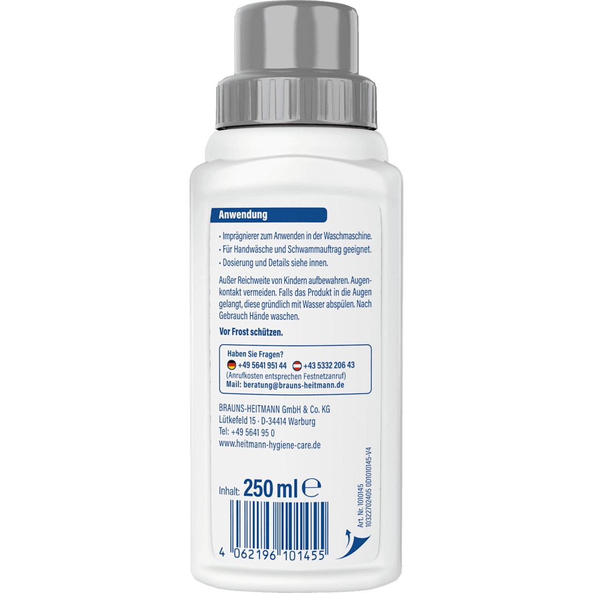 Heitmann Imperméabilisant textile en machine, 250 ml (Heitmann Einwaschimprägnierer, 250 ml) — produit allemand authentique au Maroc