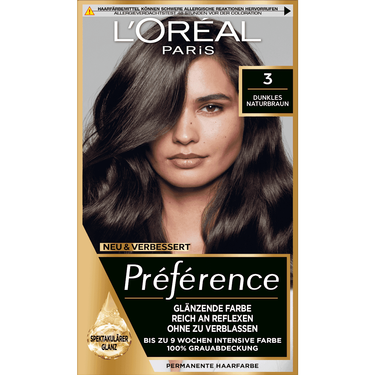 L'ORÉAL PARiS PRÉFÉRENCE Coloration 3 Dunkles Naturbraun, 1 pièce — منتج ألماني أصلي في المغرب