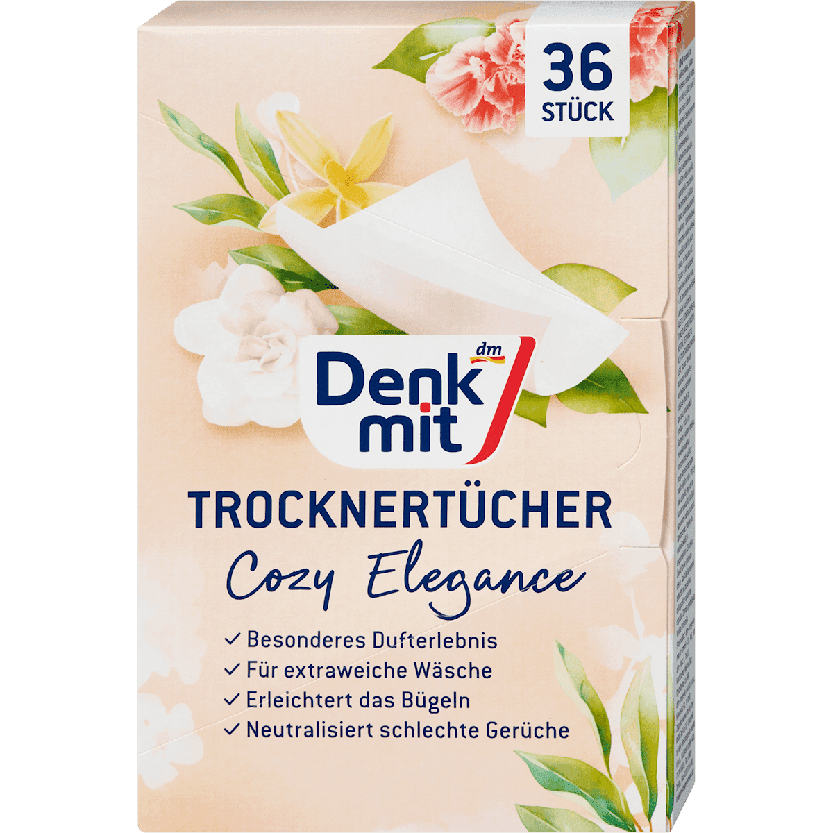 Denkmit Lingettes pour sèche-linge Cosy Elegance, 36 pièces — منتج ألماني أصلي في المغرب