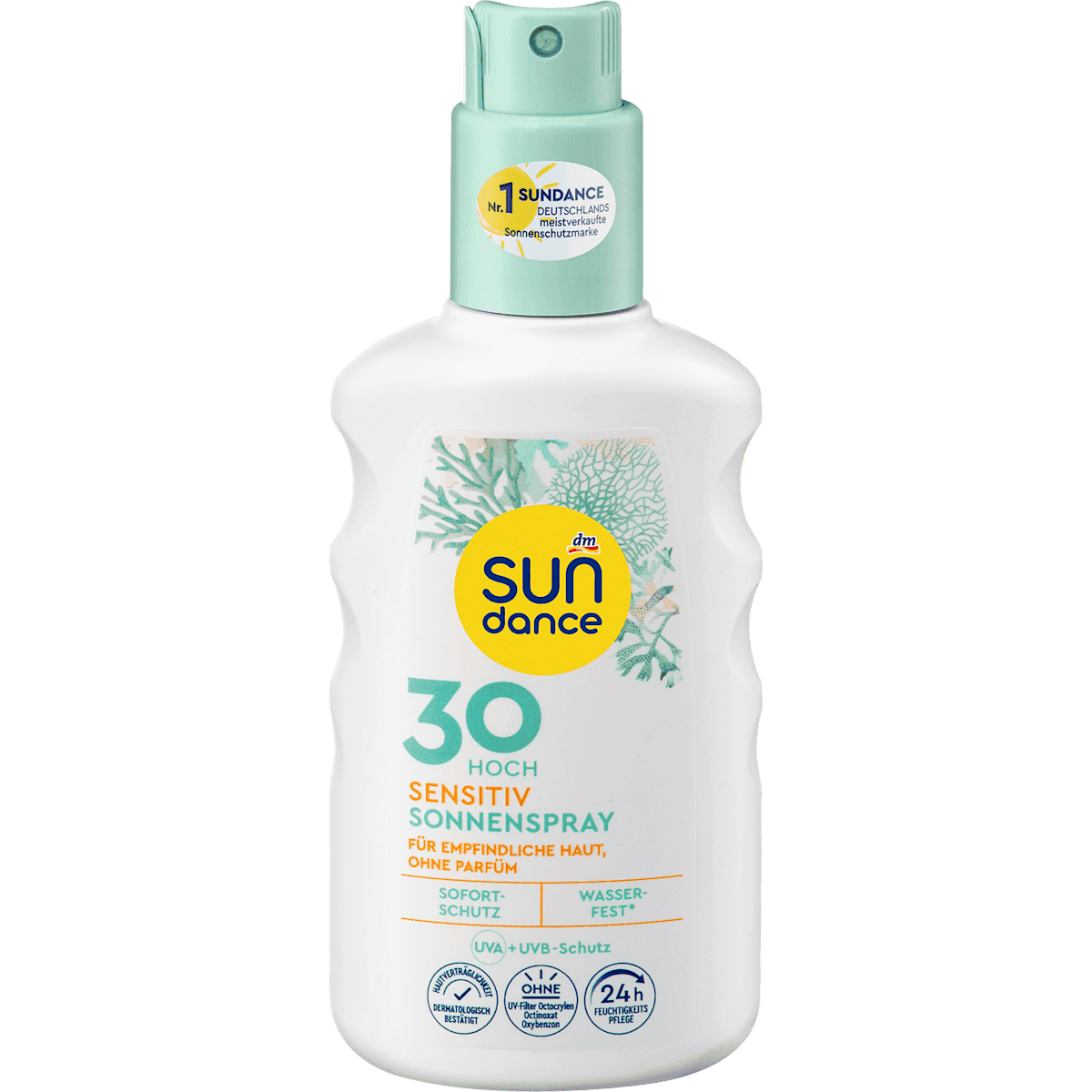 SUNDANCE Spray solaire sensitiv LSF 50, 200 ml (SUNDANCE Sonnenspray sensitiv LSF 50, 200 ml) — produit allemand authentique au Maroc
