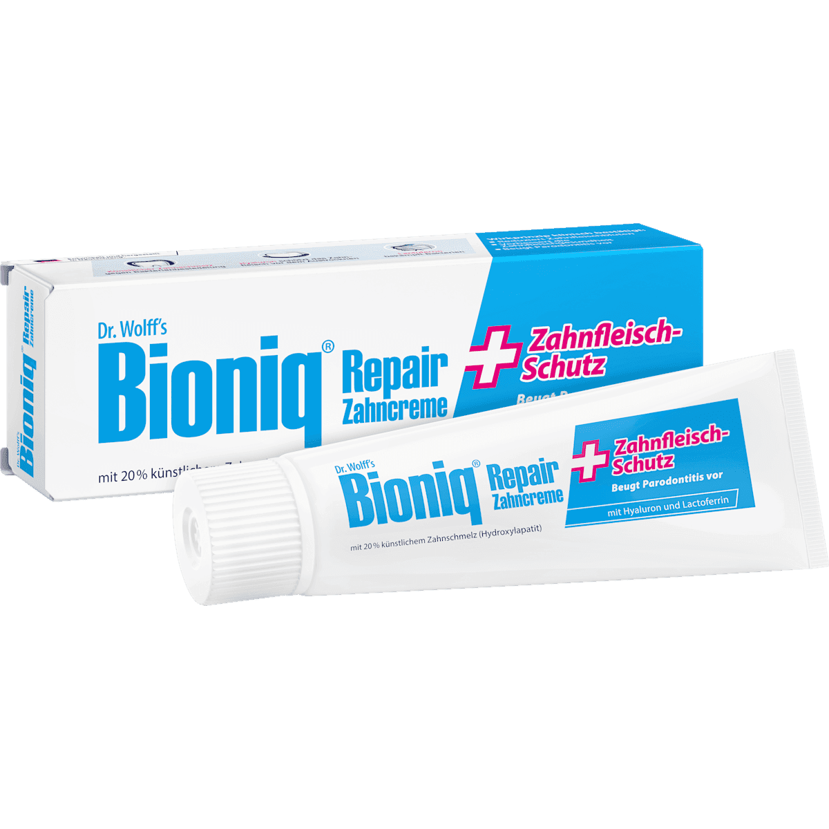 Bioniq® Dentifrice Plus protection des gencives, 75 ml (Bioniq® Zahnpasta Plus Zahnfleisch-Schutz, 75 ml) — produit allemand authentique au Maroc