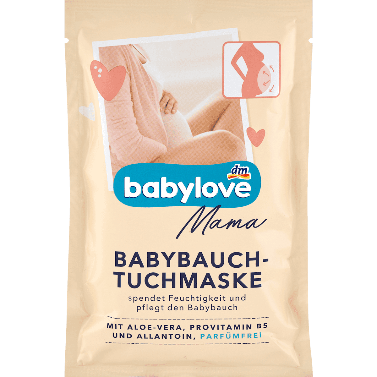 babylove Mama masque tissu ventre de grossesse, 1 pièce — منتج ألماني أصلي في المغرب