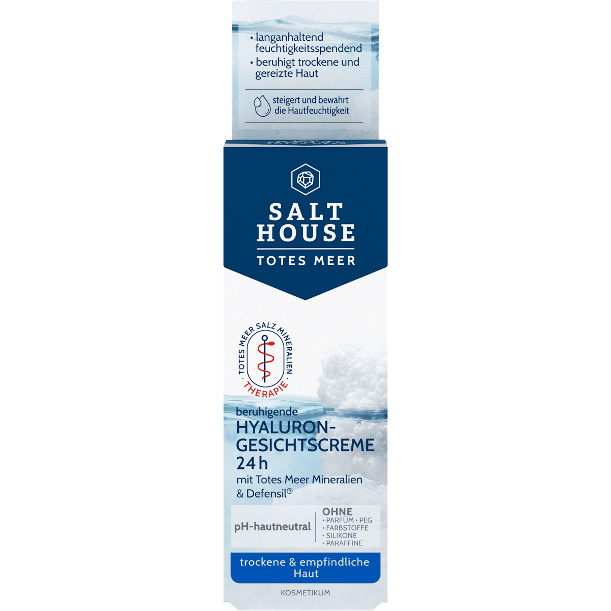 Salthouse crème visage mer Morte Acide hyaluronique, 50 ml (Salthouse Gesichtscreme Totes Meer Hyaluron, 50 ml) — produit allemand authentique au Maroc