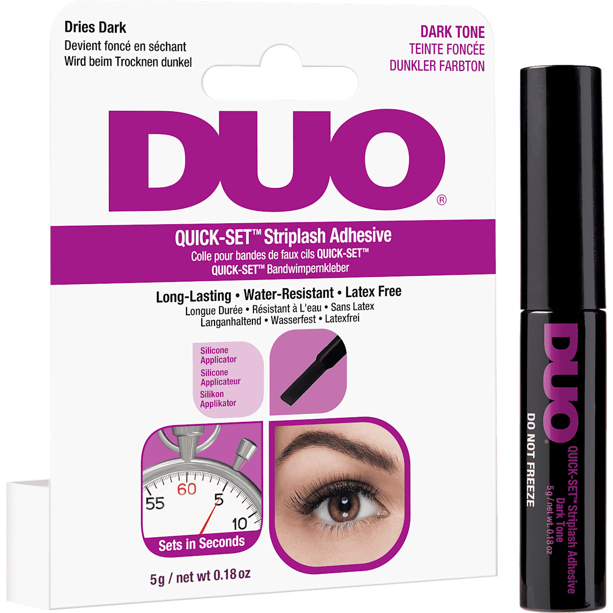 DUO Colle à faux cils Quick Set Adhesive - Dark, 5 g — produit allemand authentique au Maroc
